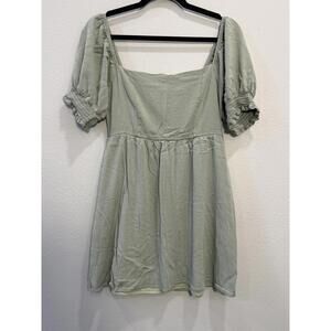 Altar'd State Sage Green Smocked Dress, Women's Medium